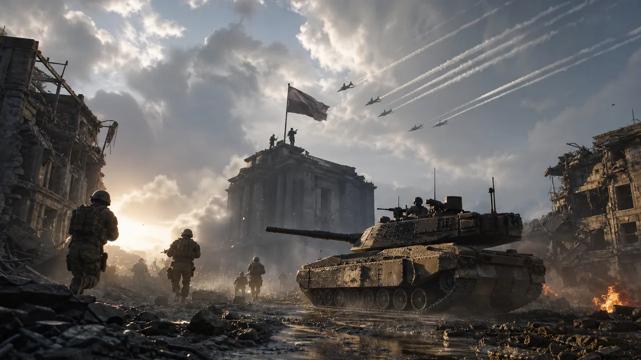 Battlefield guide art — urban sectors and vehicle play on Windows PC